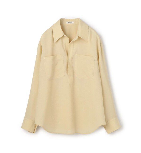 MACPHEE「ウールジョーゼット プルオーバーシャツ」|シャツ・ブラウス|21 ライトイエロー