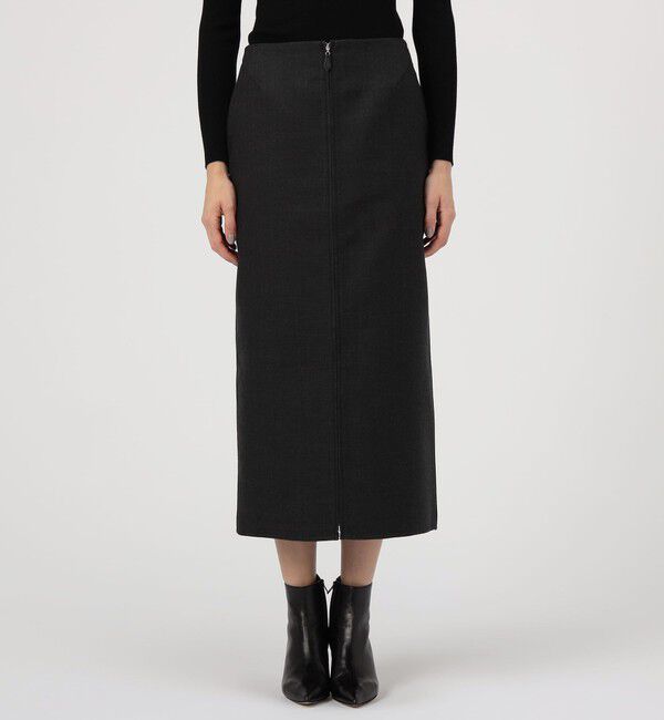 DES PRES「ダブルフェイスツイル ダブルジップ タイトスカート」|スカート|