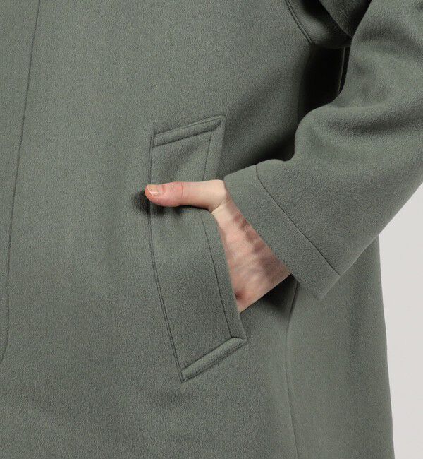 TOMORROWLAND MENS「SUPER120&rsquo;Sウール ショートベロア バルカラーコート」|ステンカラーコート|