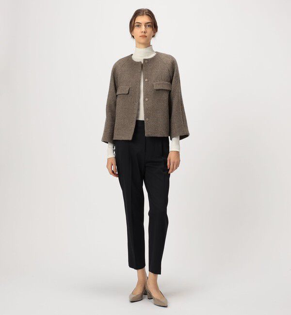 TOMORROWLAND collection「ロービングオックス  Aラインジャケット」|ノーカラージャケット|