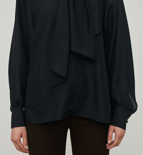 DES PRES「シルクハブタエ ボリュームタイブラウス」|シャツ・ブラウス|