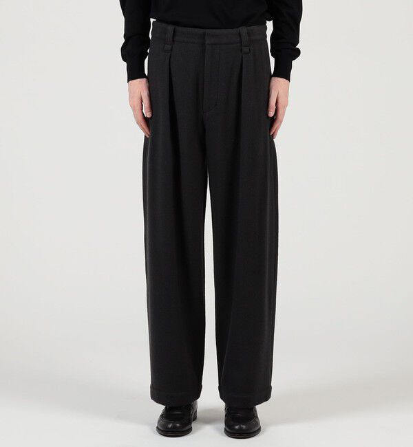 TOMORROWLAND MENS「ウールナイロンビーバー 1プリーツカーブパンツ」|その他|