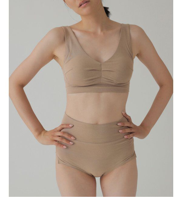 EMILYWEEK「【NEUTRAL】オーガニックコットン混カバレッジブラ」|インナー|ベージュ