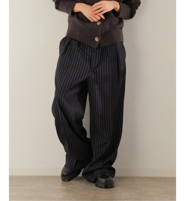 JOINT WORKS「J ワイドタックストライプパンツ」|スラックス|