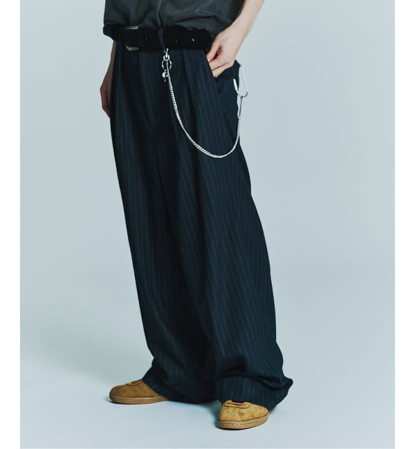 JOINT WORKS「J ワイドタックストライプパンツ」|スラックス|
