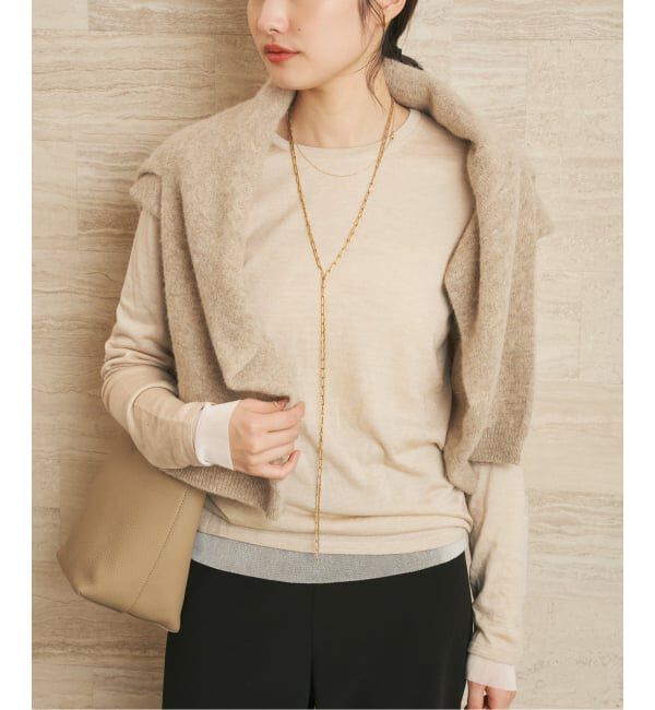 Plage「CU WO Fine Knit New プルオーバー」|ニット・セーター|ベージュ