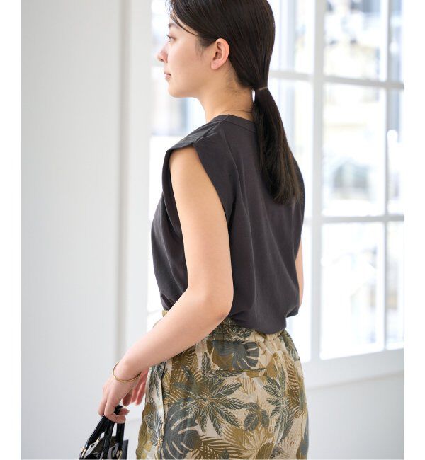 IENA「ATON/エイトン FRESCA SINGLE JERSEY ノースリーブ」|Tシャツ・カットソー|