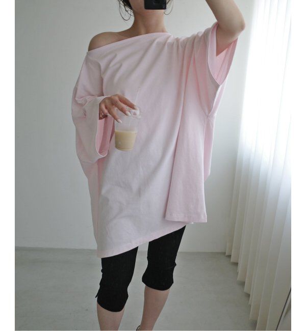 SLOBE IENA「《2枚セット/追加》Plus by ONIT/オニット SLOBE別注 BIG TEE レギンスセット」|Tシャツ・カットソー|ピンク