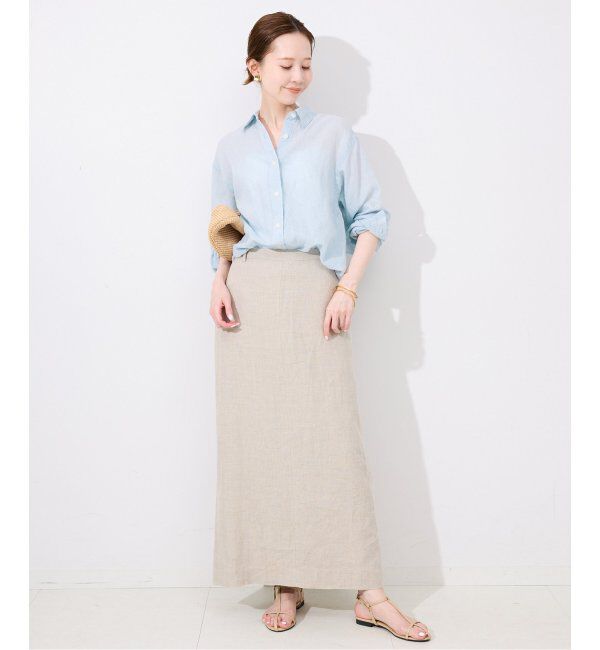 SLOBE IENA「《追加2》リネンコットンレギュラーシャツ」|シャツ・ブラウス|