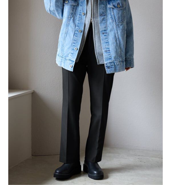 SLOBE IENA「《吸湿発熱/WEBのみ4サイズ展開》CIRCULATE WARM スティックパンツ」|スラックス|