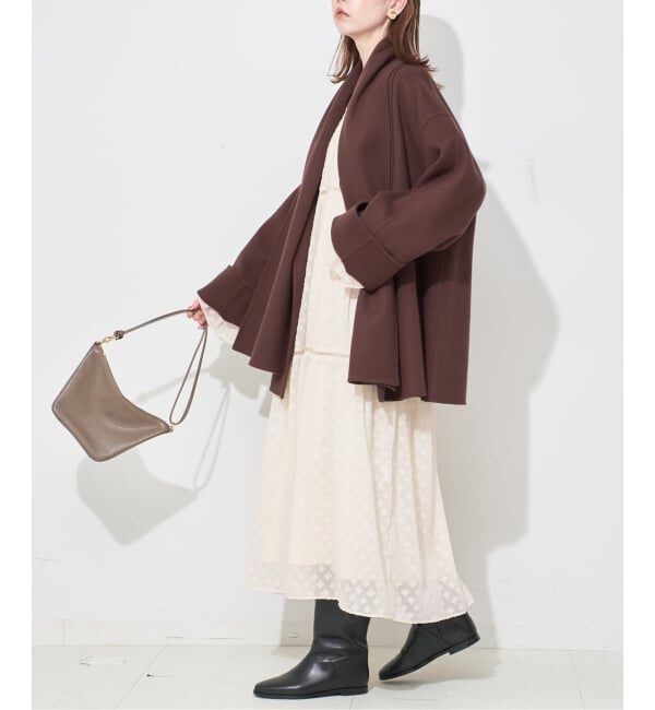 SLOBE IENA「フラワージャガードギャザーワンピース」|ワンピース|