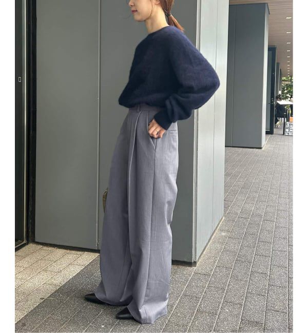 SLOBE IENA「《WEBのみ4サイズ展開/追加》TRワイドトラウザー」|スラックス|