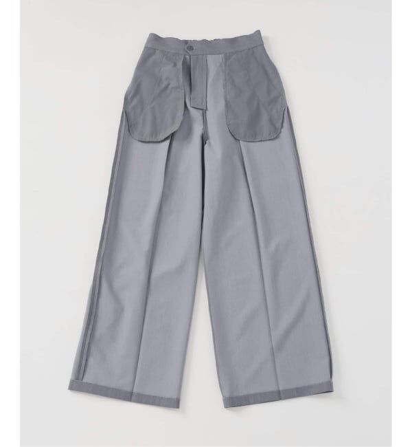 SLOBE IENA「《WEBのみ4サイズ展開/追加》TRワイドトラウザー」|スラックス|