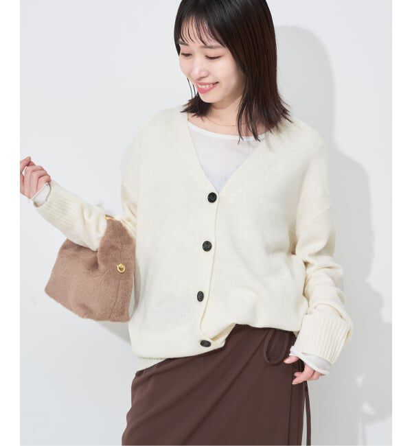 SLOBE IENA「Vネックルーズニットカーディガン」|カーディガン|