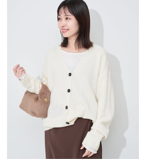 SLOBE IENA「Vネックルーズニットカーディガン」|カーディガン|