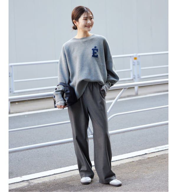 SLOBE IENA「《3サイズ展開/WEB限定/追加2》ウール混ドロストイージースラックス」|スラックス|