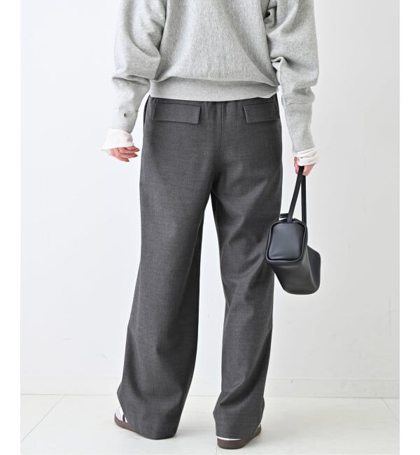 SLOBE IENA「《3サイズ展開/WEB限定/追加2》ウール混ドロストイージースラックス」|スラックス|