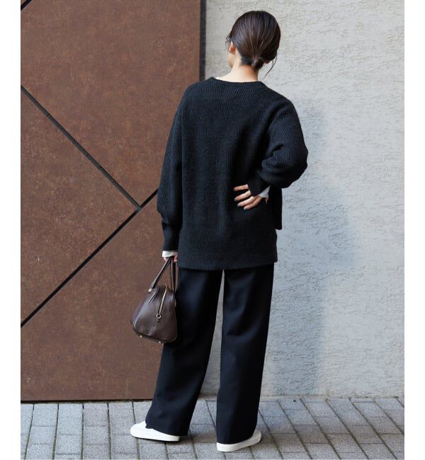 SLOBE IENA「《3サイズ展開/WEB限定/追加2》ウール混ドロストイージースラックス」|スラックス|