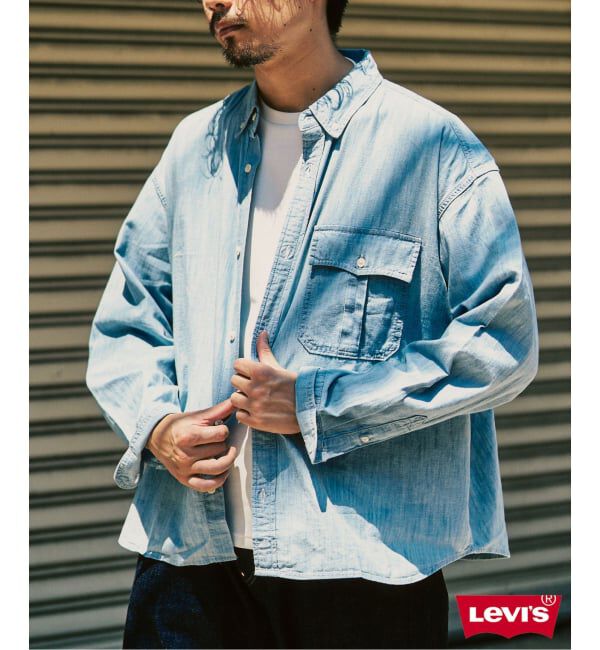 417 EDIFICE「LEVI&rsquo;S(R) / リーバイス(R) LS ZANDT BOXY SHIRT」|シャツ・ブラウス|サックスブルー