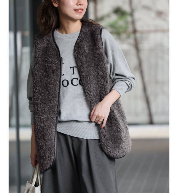 【2025】JOURNAL STANDARDシープフェイクファージップベスト美品 WEB限定追加》シープフェイクファージップベスト（JOURNAL STANDARD