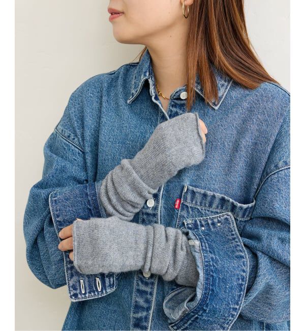 JOURNAL STANDARD「【WILLIAM BRUNTON/ウィリアム ブラントン】ロングフィンガーレスグローブ」|手袋|グレー