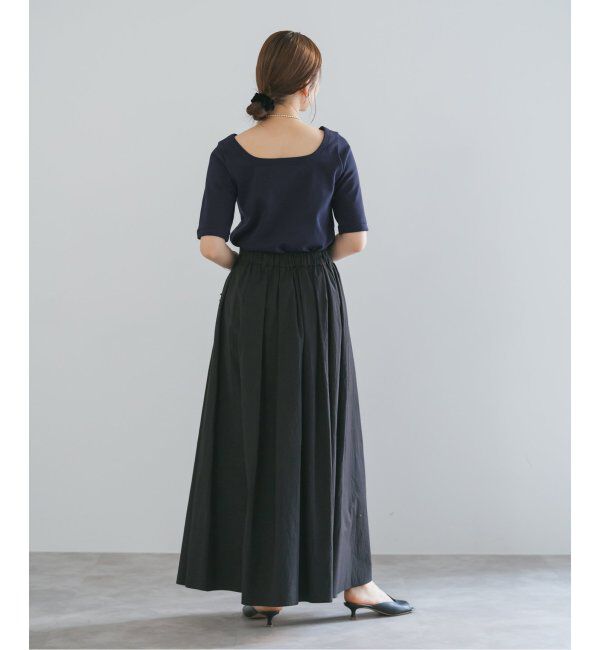 NOBLE「《追加》スビンコットンソフトスクエアーネックTシャツ」|Tシャツ・カットソー|