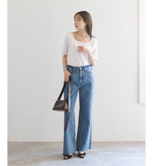 NOBLE「《追加》スビンコットンソフトスクエアーネックTシャツ」|Tシャツ・カットソー|