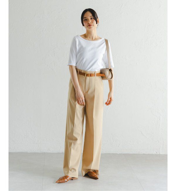 NOBLE「《追加》スビンコットンソフトスクエアーネックTシャツ」|Tシャツ・カットソー|