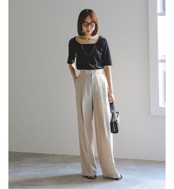 NOBLE「《追加》スビンコットンソフトスクエアーネックTシャツ」|Tシャツ・カットソー|