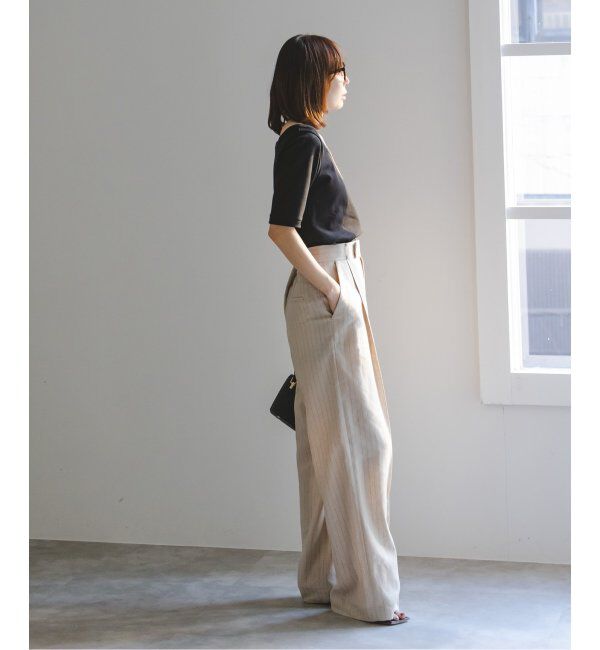 NOBLE「《追加》スビンコットンソフトスクエアーネックTシャツ」|Tシャツ・カットソー|