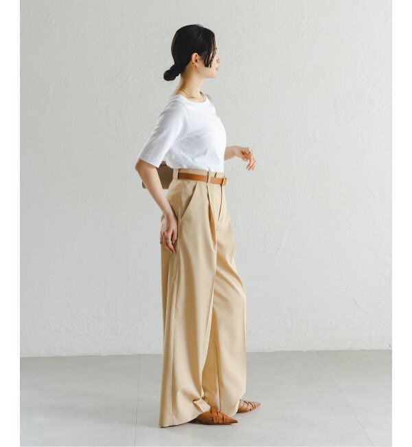 NOBLE「《追加》スビンコットンソフトスクエアーネックTシャツ」|Tシャツ・カットソー|