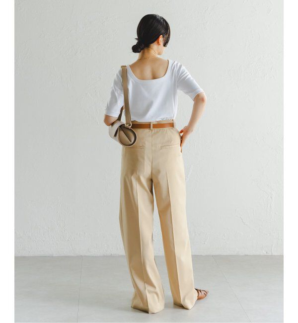 NOBLE「《追加》スビンコットンソフトスクエアーネックTシャツ」|Tシャツ・カットソー|