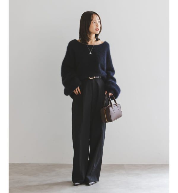 NOBLE「《追加》【洗える】エステルツイルストレッチスラックスパンツ 8」|スラックス|