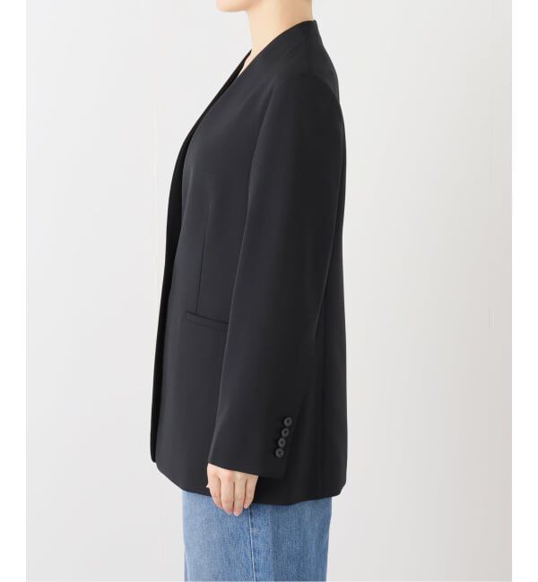 Spick and Span「トロストレッチVカラージャケット」|ノーカラージャケット|