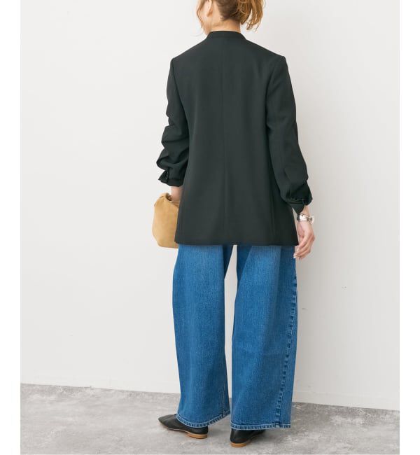 Spick and Span「トロストレッチVカラージャケット」|ノーカラージャケット|