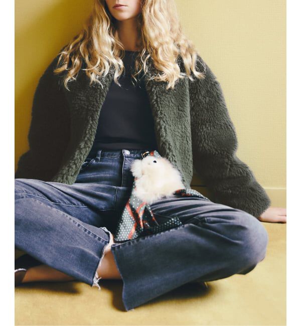  「TICCA / ティッカ ウールファーショートコート」|その他|グレー