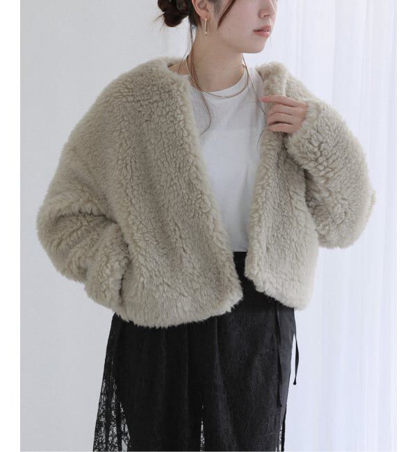  「TICCA / ティッカ ウールファーショートコート」|その他|