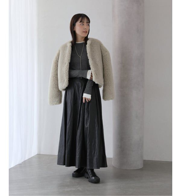  「TICCA / ティッカ ウールファーショートコート」|その他|