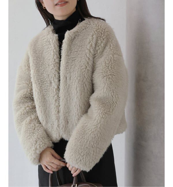  「TICCA / ティッカ ウールファーショートコート」|その他|