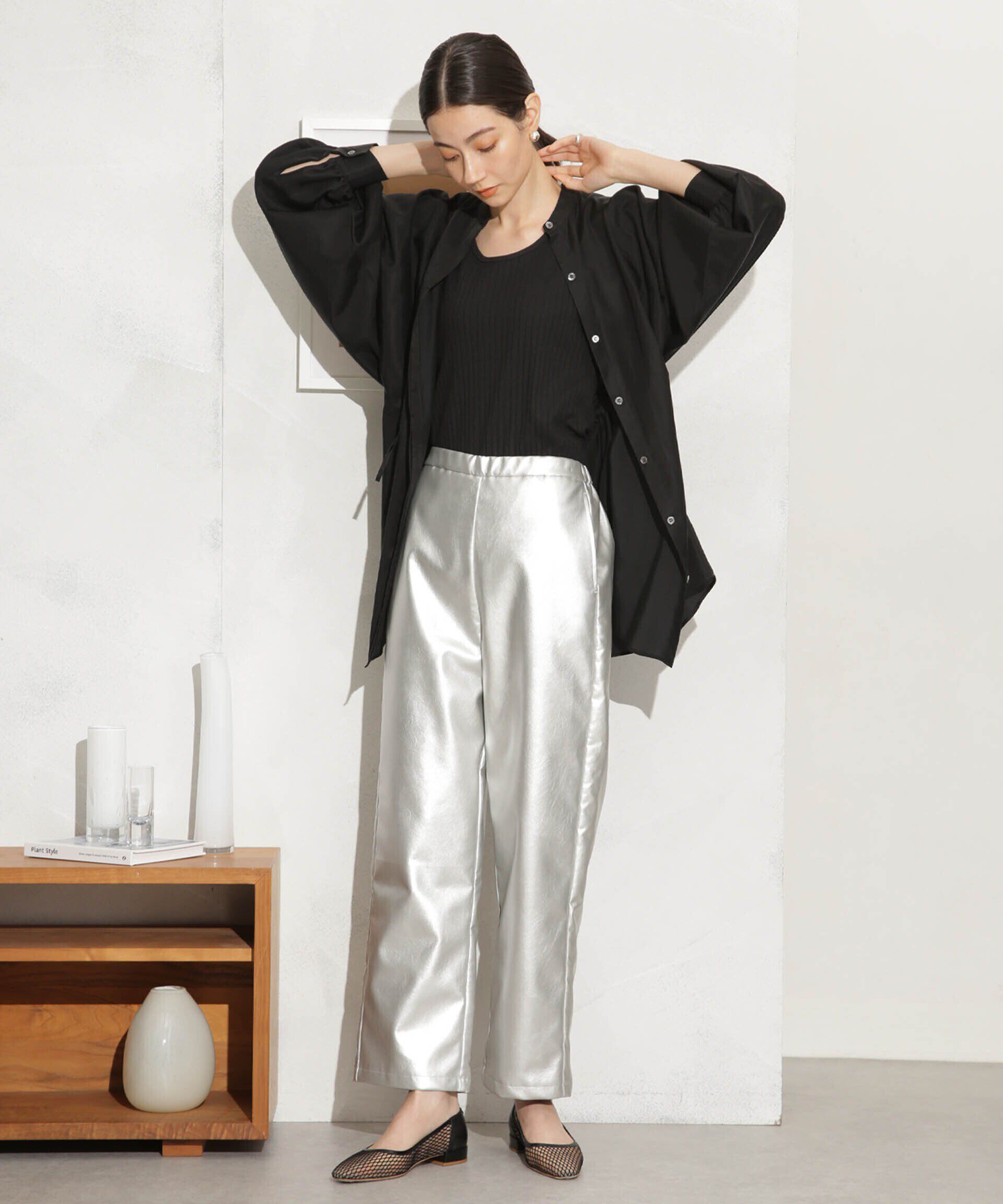 nano･universe「LOGAN/別注フェイクレザー イージーパンツ」|その他|