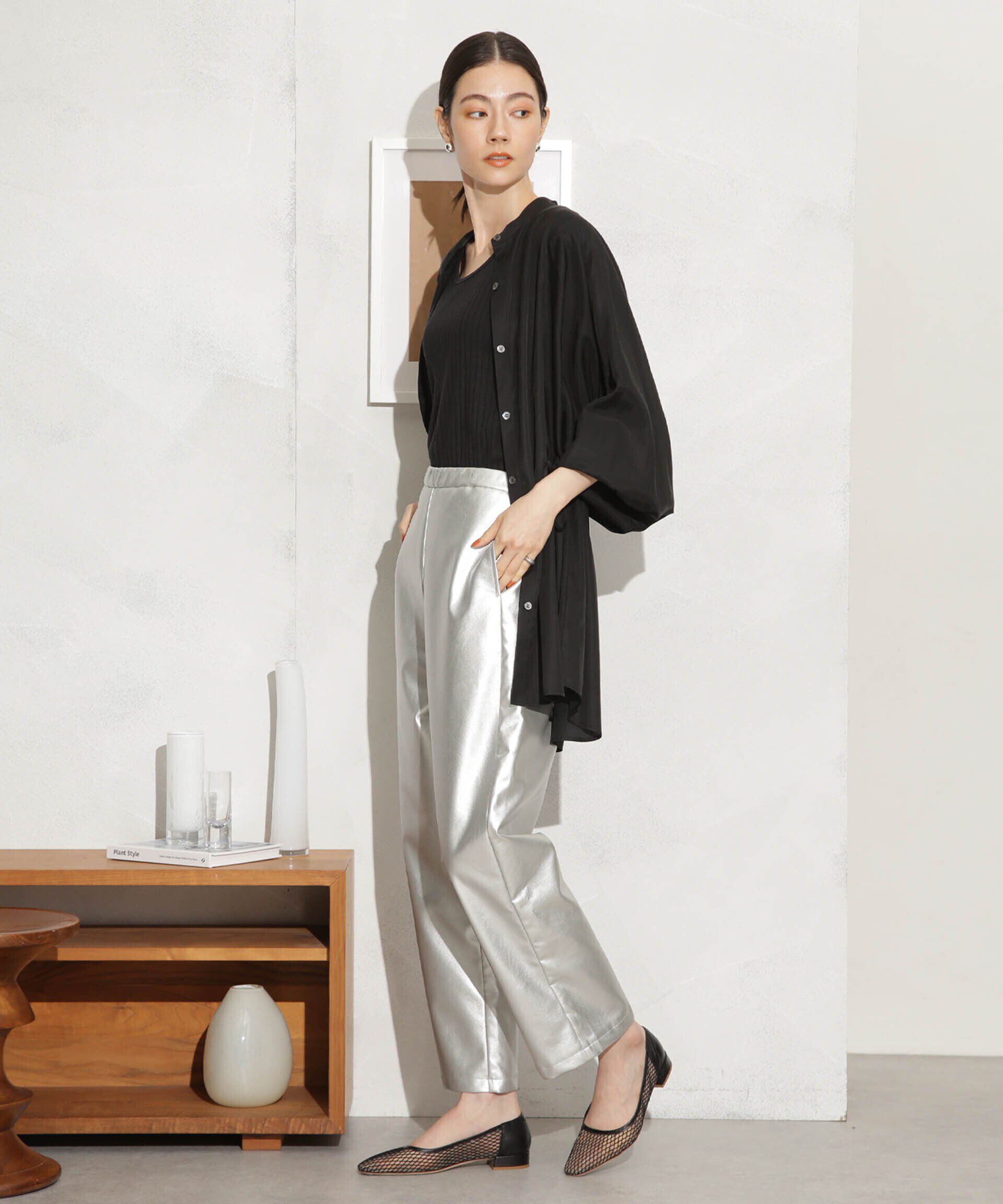 nano･universe「LOGAN/別注フェイクレザー イージーパンツ」|その他|