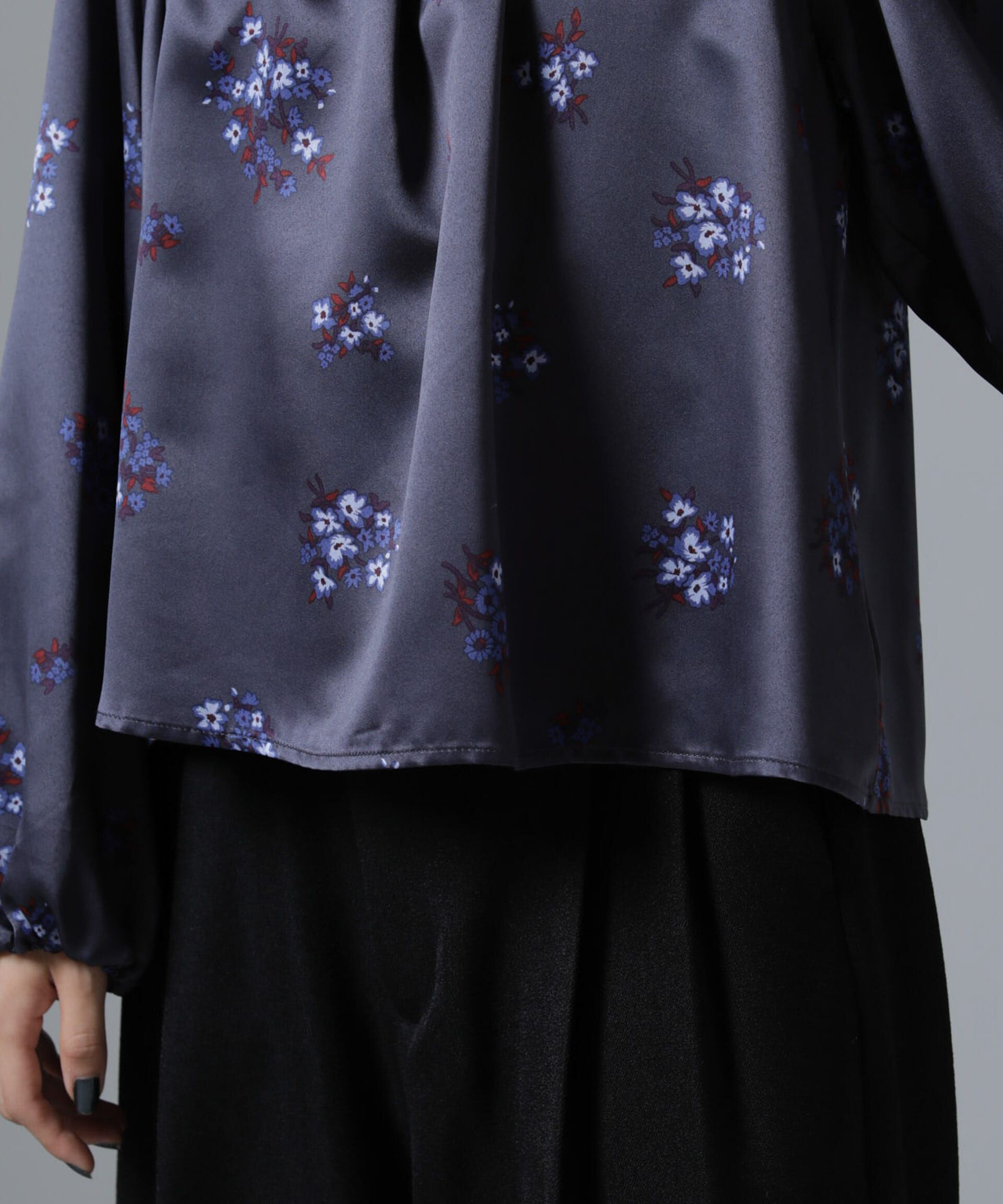 nano･universe「オフショル2WAYフラワープリントブラウス」|シャツ・ブラウス|