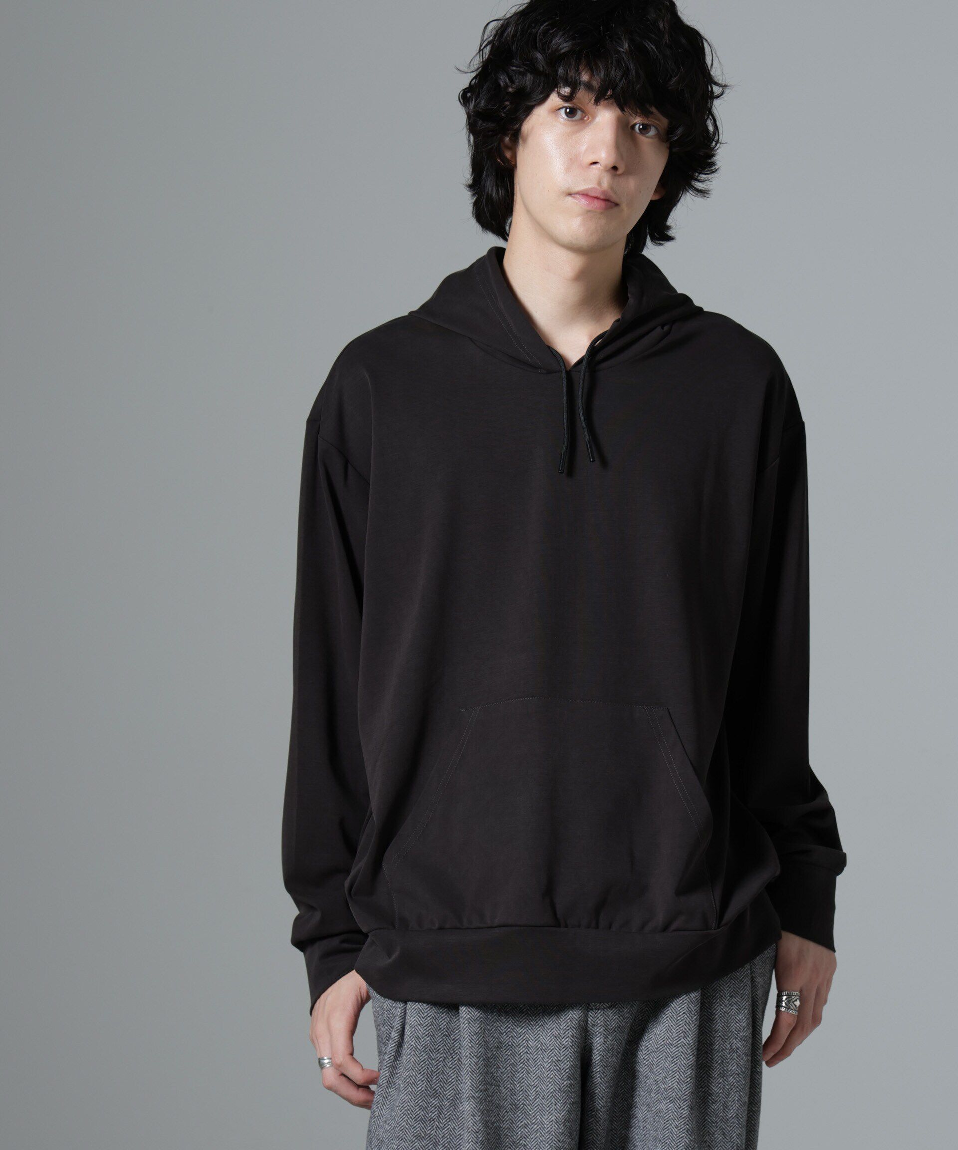 nano･universe「ヌバックライクスムースプルオーバーパーカー」|Tシャツ・カットソー|