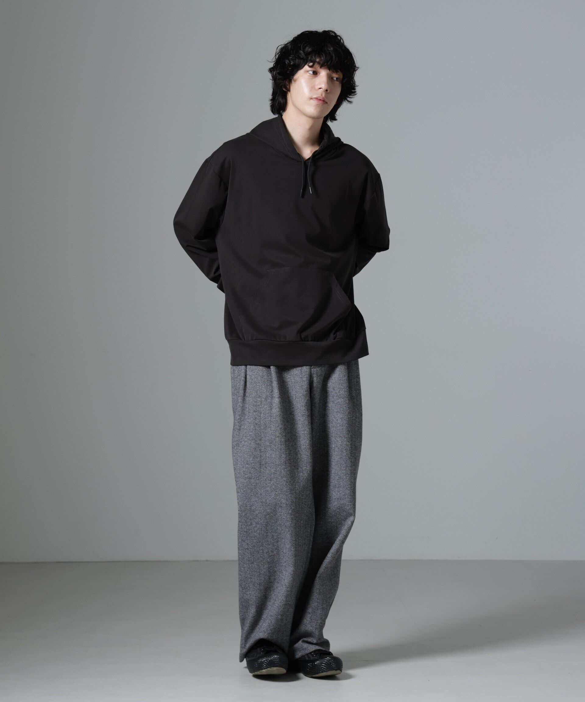 nano･universe「ヌバックライクスムースプルオーバーパーカー」|Tシャツ・カットソー|