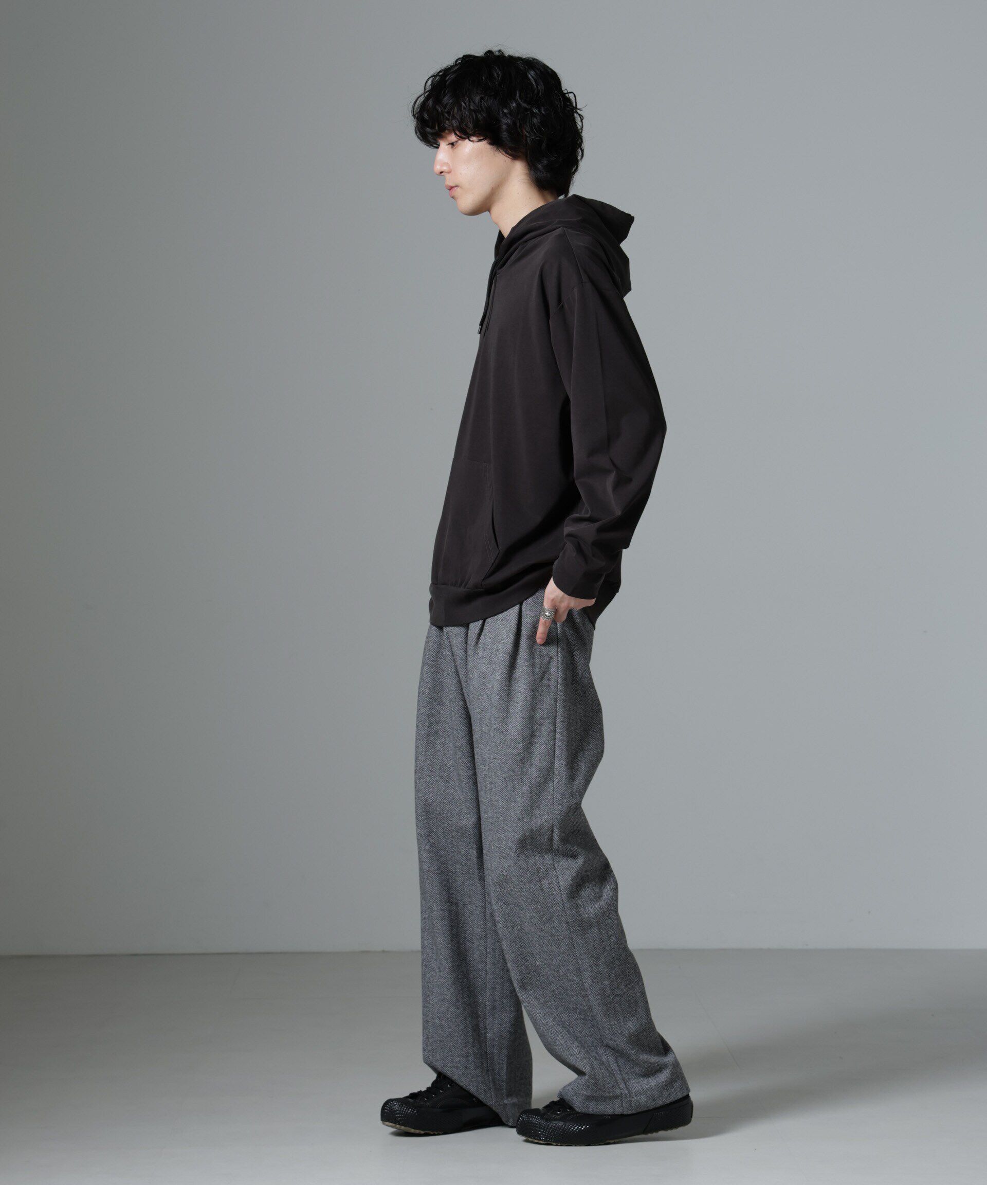 nano･universe「ヌバックライクスムースプルオーバーパーカー」|Tシャツ・カットソー|