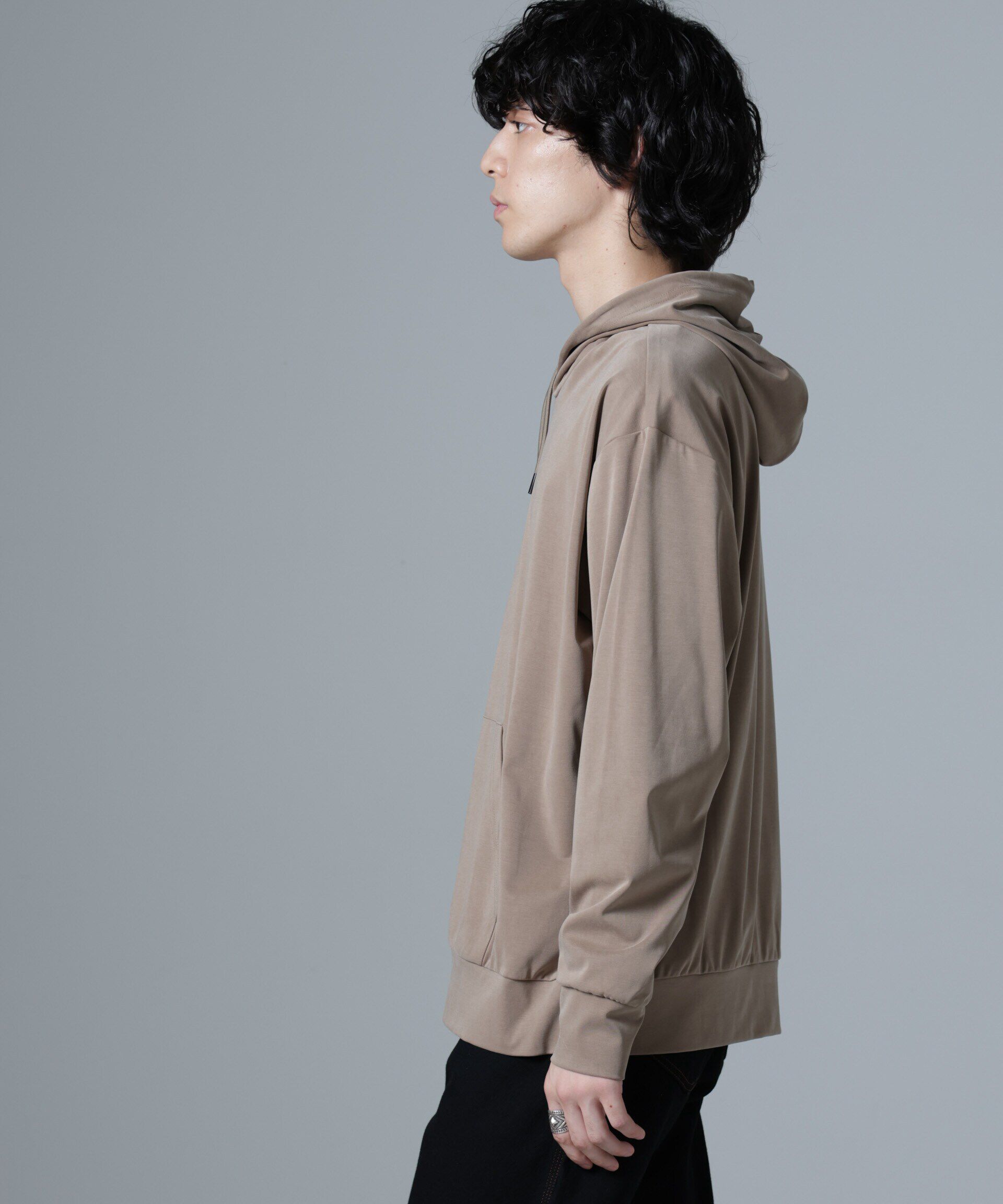 nano･universe「ヌバックライクスムースプルオーバーパーカー」|Tシャツ・カットソー|