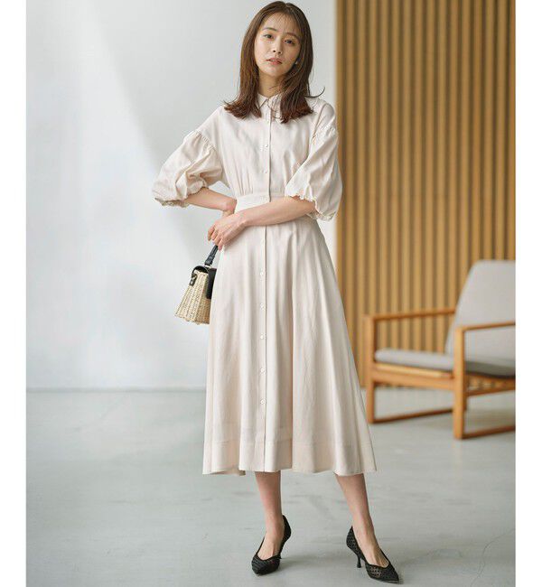 組曲「【WEB限定カラーあり】ボリュームスリーブシャツワンピース」|ワンピース|
