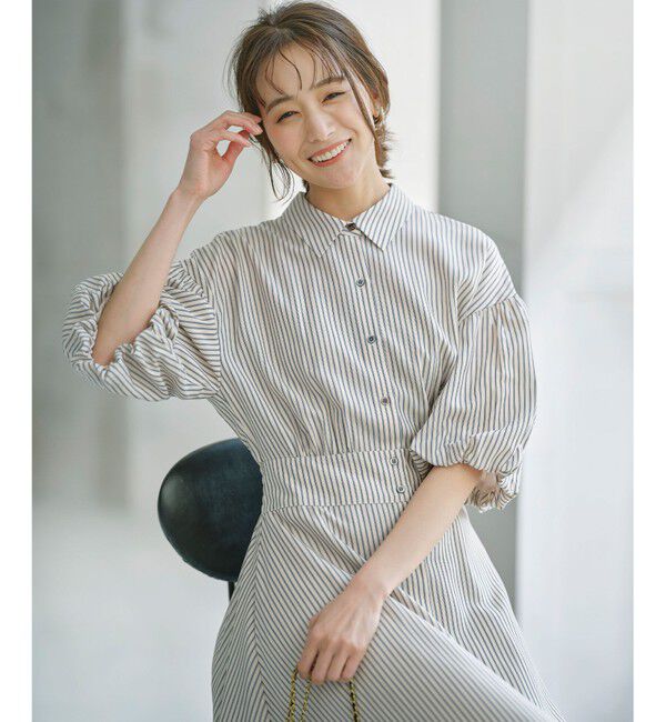 組曲「【WEB限定カラーあり】ボリュームスリーブシャツワンピース」|ワンピース|