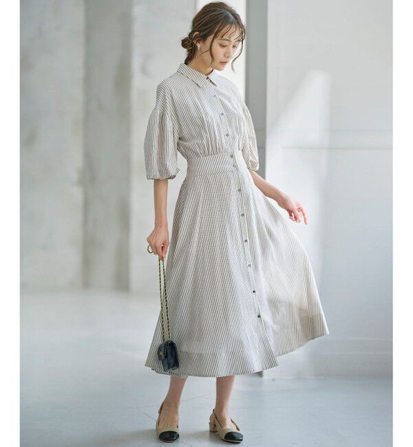 組曲「【WEB限定カラーあり】ボリュームスリーブシャツワンピース」|ワンピース|
