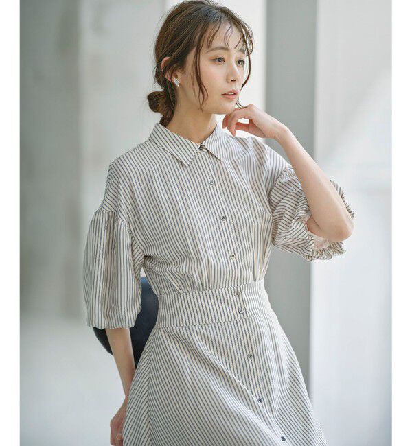 組曲「【WEB限定カラーあり】ボリュームスリーブシャツワンピース」|ワンピース|